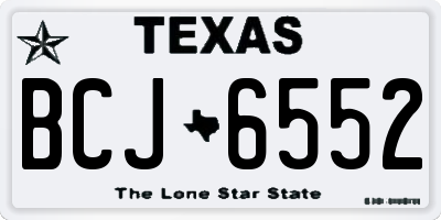 TX license plate BCJ6552