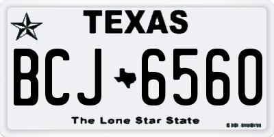 TX license plate BCJ6560