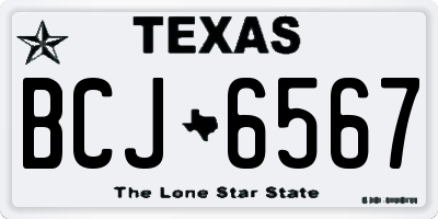 TX license plate BCJ6567