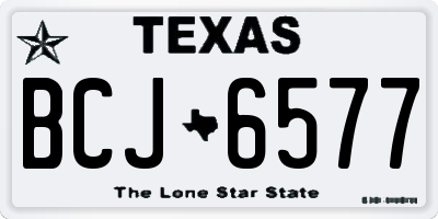 TX license plate BCJ6577