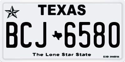 TX license plate BCJ6580