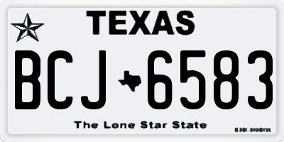 TX license plate BCJ6583