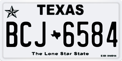 TX license plate BCJ6584