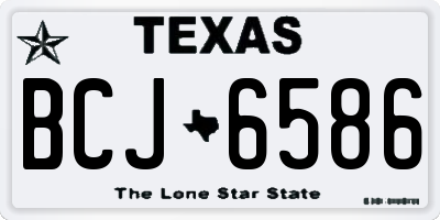 TX license plate BCJ6586