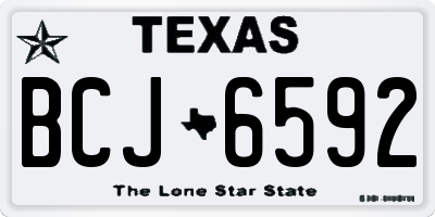 TX license plate BCJ6592