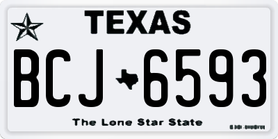 TX license plate BCJ6593