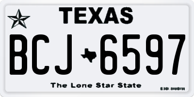 TX license plate BCJ6597