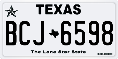 TX license plate BCJ6598