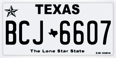 TX license plate BCJ6607