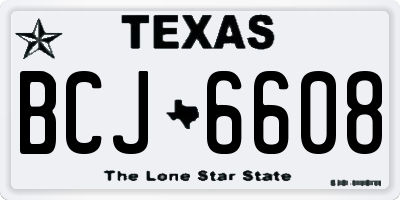 TX license plate BCJ6608