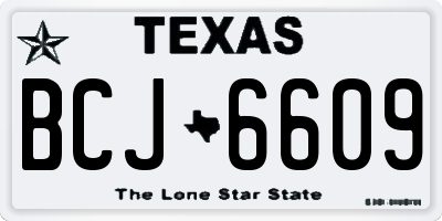 TX license plate BCJ6609