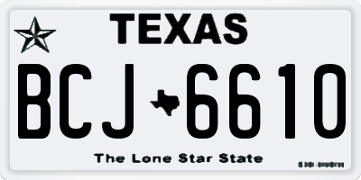 TX license plate BCJ6610