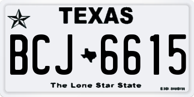 TX license plate BCJ6615