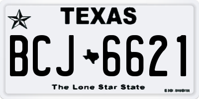 TX license plate BCJ6621