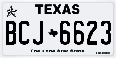TX license plate BCJ6623