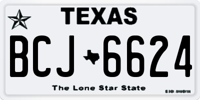 TX license plate BCJ6624
