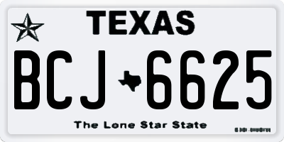 TX license plate BCJ6625