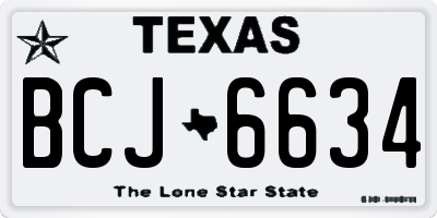 TX license plate BCJ6634