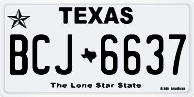 TX license plate BCJ6637