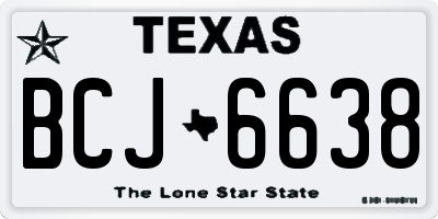 TX license plate BCJ6638