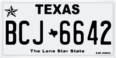 TX license plate BCJ6642