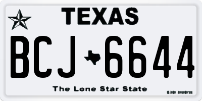 TX license plate BCJ6644