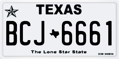 TX license plate BCJ6661