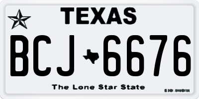 TX license plate BCJ6676