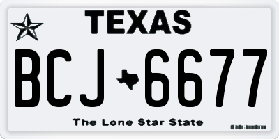 TX license plate BCJ6677