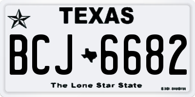 TX license plate BCJ6682