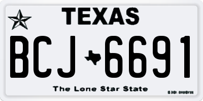 TX license plate BCJ6691