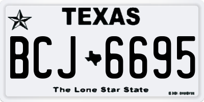 TX license plate BCJ6695