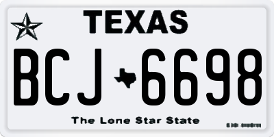 TX license plate BCJ6698
