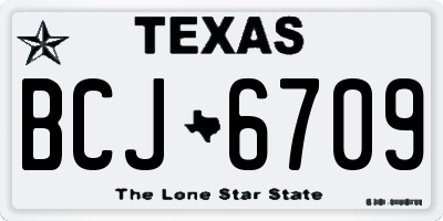 TX license plate BCJ6709