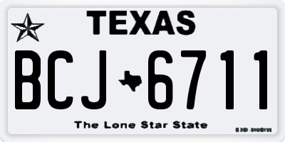 TX license plate BCJ6711