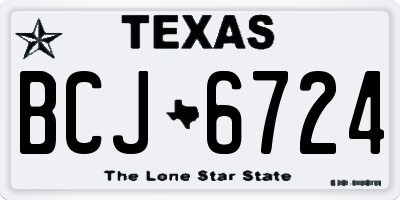 TX license plate BCJ6724