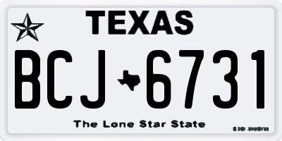 TX license plate BCJ6731