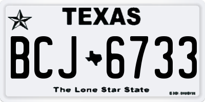 TX license plate BCJ6733