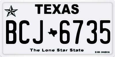 TX license plate BCJ6735