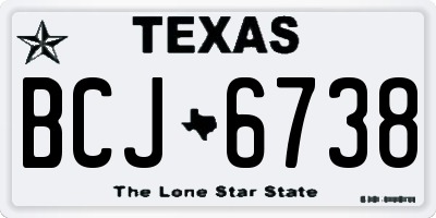 TX license plate BCJ6738