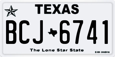 TX license plate BCJ6741