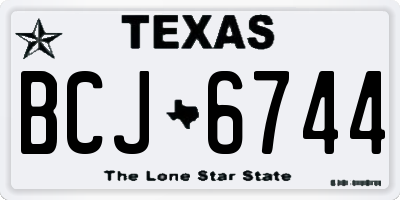 TX license plate BCJ6744