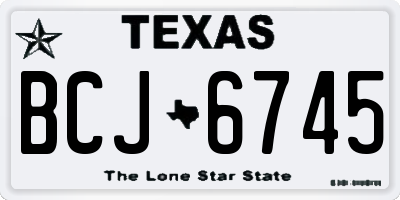 TX license plate BCJ6745