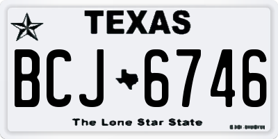 TX license plate BCJ6746