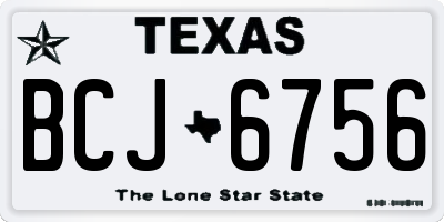 TX license plate BCJ6756