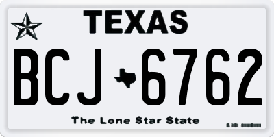 TX license plate BCJ6762