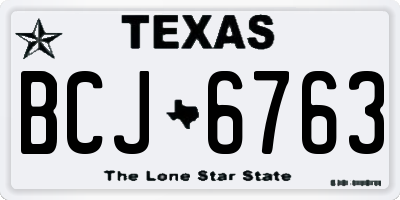 TX license plate BCJ6763
