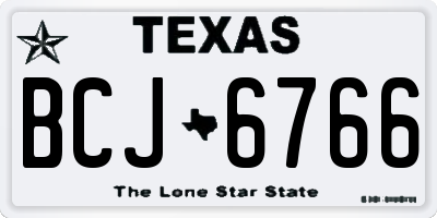 TX license plate BCJ6766