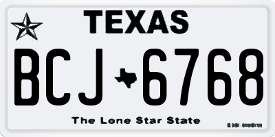 TX license plate BCJ6768