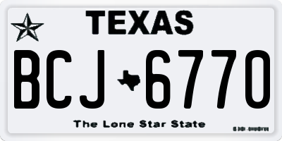 TX license plate BCJ6770